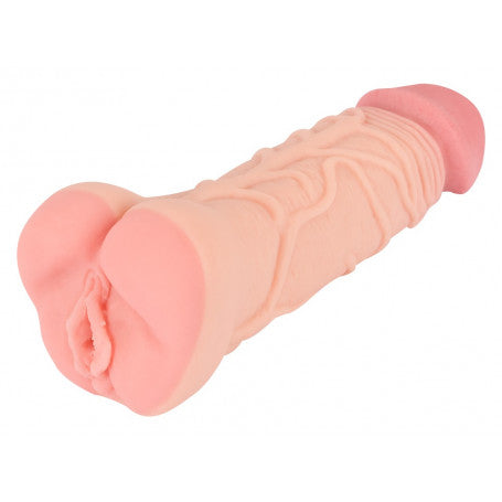 Realistic Masturbator Fake Vagina Penis Extension Wearable 2in1 Extension + Masturbator