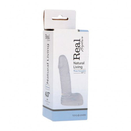 REALISTIC DILDO WITH CLEAR SENSATION SMALL TESTICLES