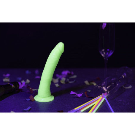 Realistic Dildo with Suction Cup Slim Dildo, 20 cm, Neon Green
