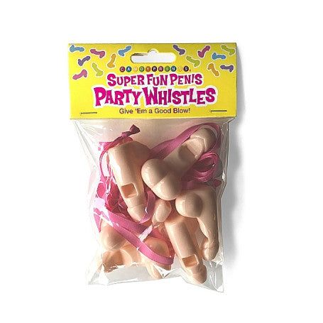 Super Fun Penis Party Whistles (6 Pack)