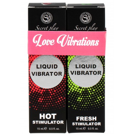 Kit of 2 liquid gel vibrator lubricants 2 x 15 ml