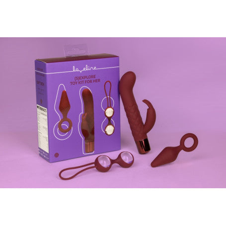 KIT SEX TOYS FOR WOMEN (S)EXPLORE TOY KIT FOR HER DARK CHERRY