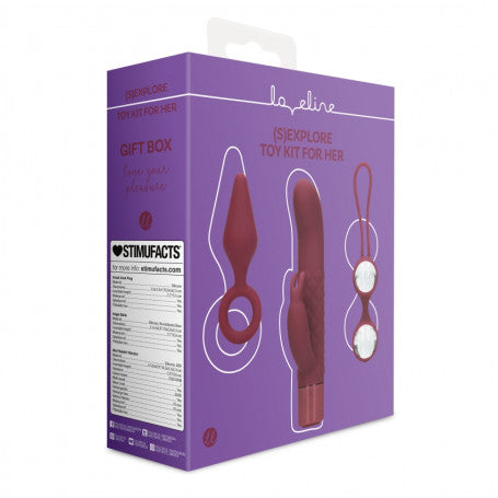 KIT SEX TOYS FOR WOMEN (S)EXPLORE TOY KIT FOR HER DARK CHERRY