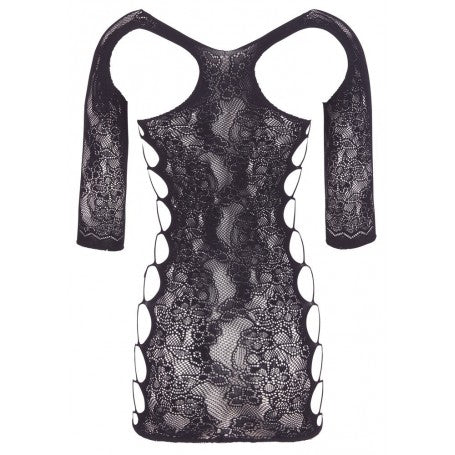 Sexy Tight Mini Dress for Women Hot Black Mesh Lingerie Open Transparent