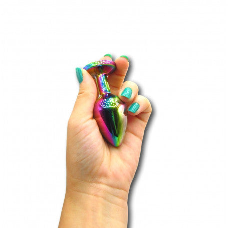 I ENJOY THE BIGGER COLORED METAL ANAL PLUG 