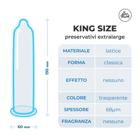 King Size Condoms Love Match 144 Pieces