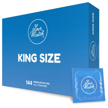 King Size Condoms Love Match 144 Pieces
