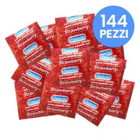 Pasante Strawberry Condoms 144 pcs