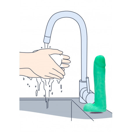 Realistic Dildo Hand Soap with Suction Cup Dicky Soap with Balls Glow in the Dark