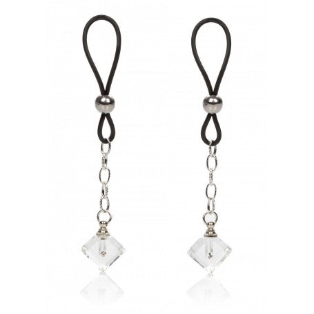 NIPPLE CLAMPS STIMULATOR FETISH KIT SEXY BONDAGE SET DIAMOND