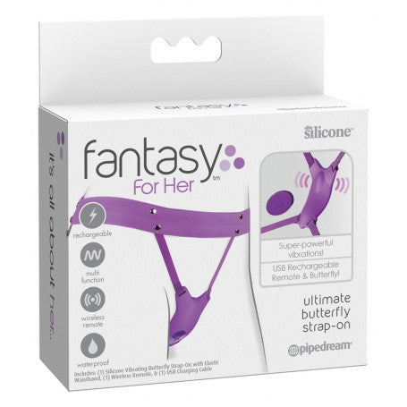 ULTIMATE BUTTERFLY STRAP-ON REMOTE CONTROL CLITORAL STIMULATOR 